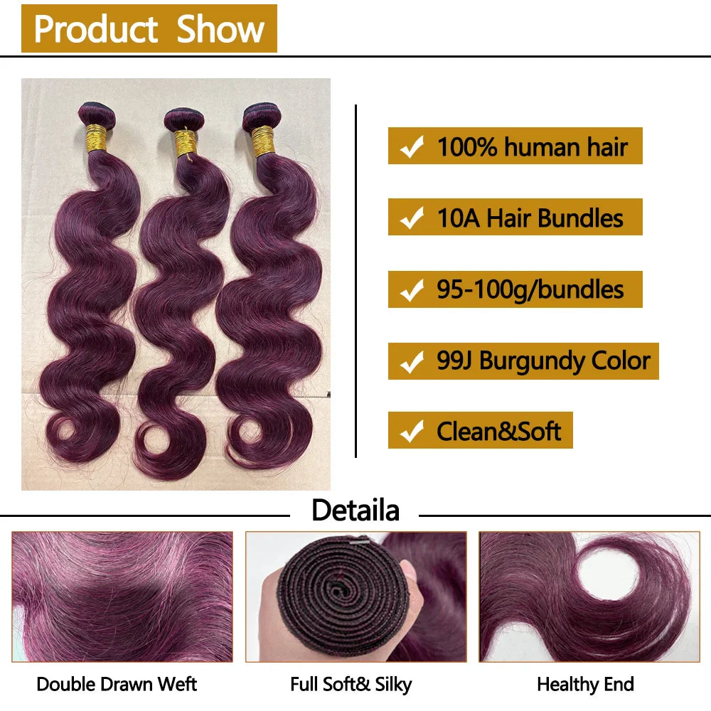 Plum Shadow Hair Extension Bundle