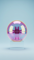 Iridescent Bubble Logo Wig Box